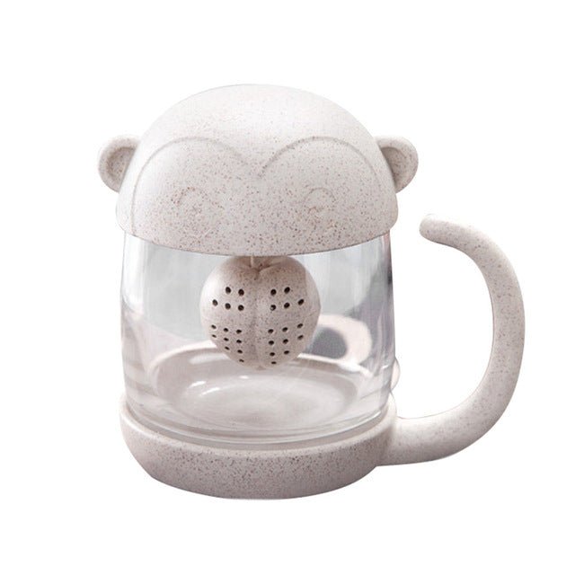 Cute Cat Little Monkey Glass Cup Filter Cup With - Premium Home & Garden from Grey Milo - Just $20.56! Shop now at PETGS