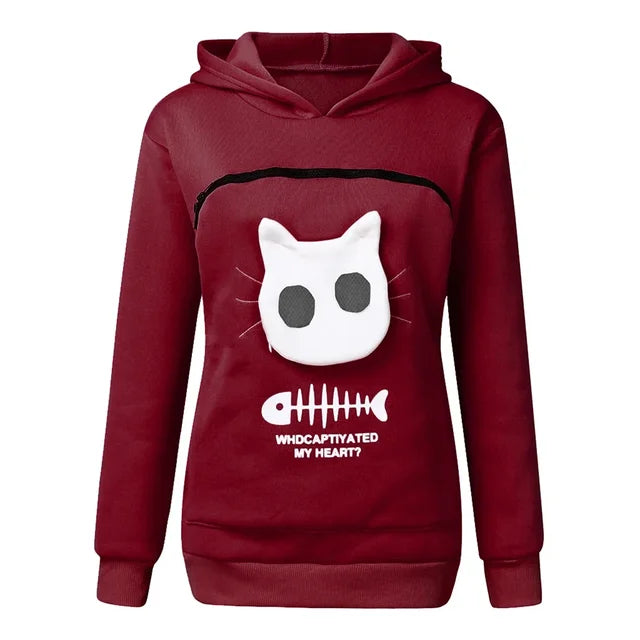 Sweatshirt Cat Lovers Hoodie Kangaroo Dog Pet Paw Dropshipping Pullovers Cuddle Pouch  Pocket Animal Ear Hooded Plus - Premium  from PETGS - Just $0! Shop now at PETGS