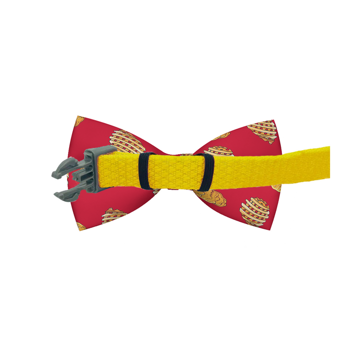 Chicken Nuggets & Waffle Fries Dog Bow Tie - Premium Leashes, Collars & Petwear from Plum Semele - Just $9.33! Shop now at PETGS