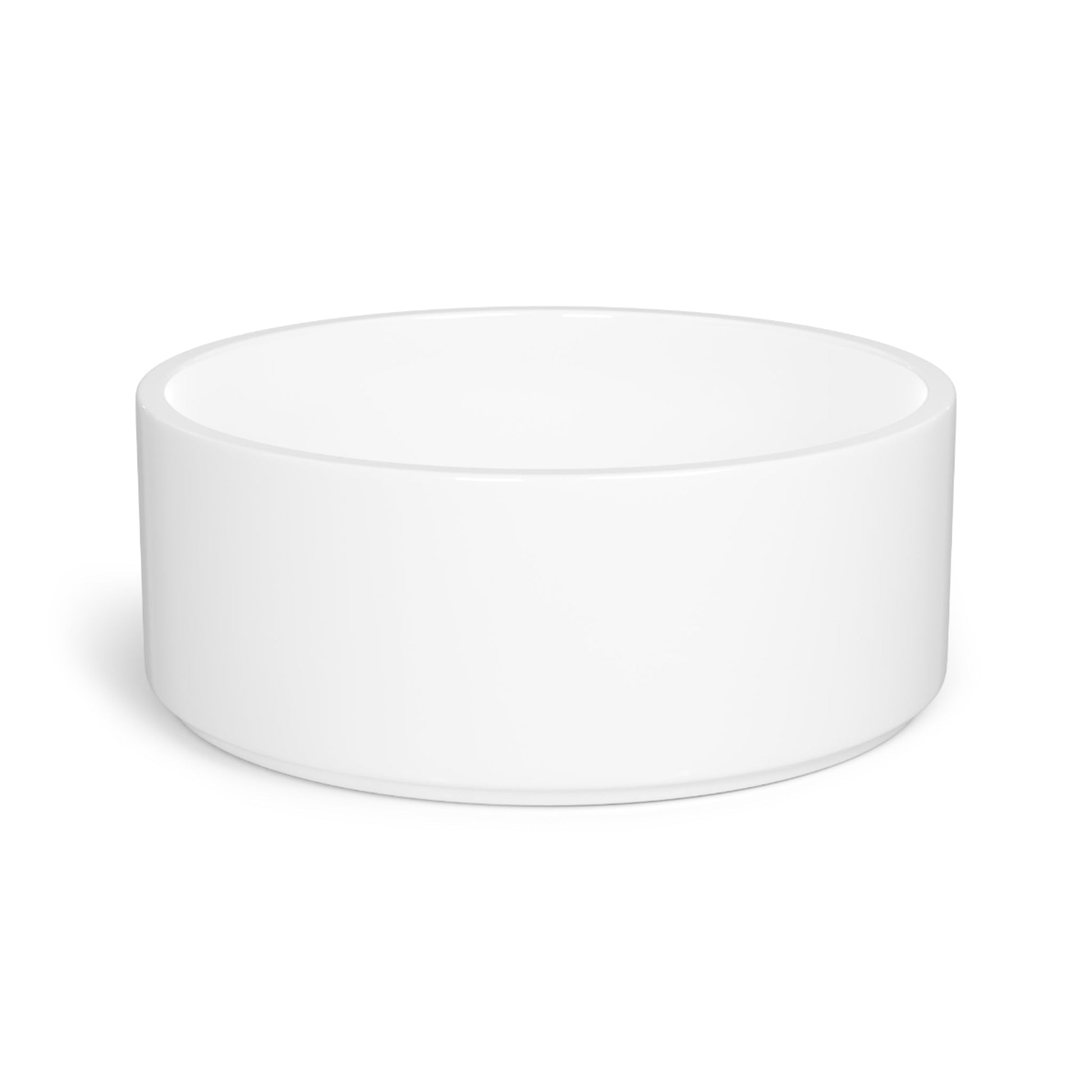 Sleek white ceramic bowl with a smooth, minimalist design.