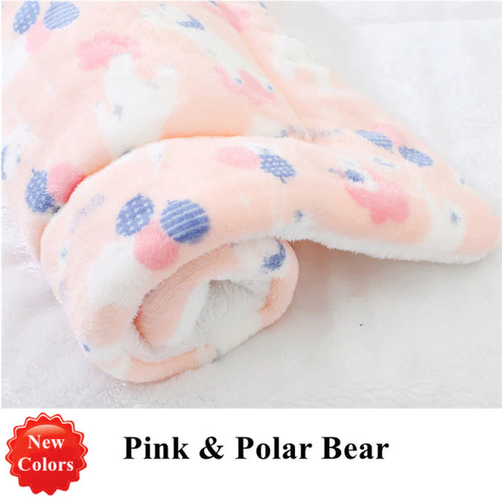 Soft Flannel Thickened Pet Soft Fleece Pad Pet Blanket Bed Mat for Puppy Dog Cat Sofa Cushion Home Rug Keep Warm Sleeping Cover