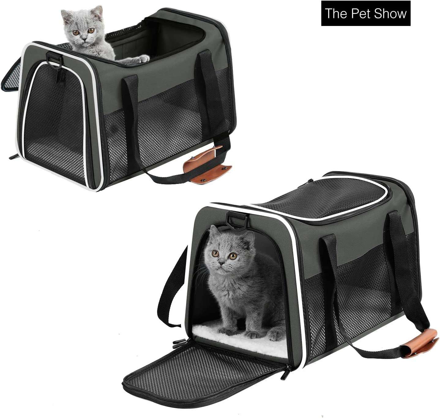 Airline Approved Pet Carriers,Soft Sided Collapsible Pet Travel Carrier for Puppy and Cats, Cats Carrier, Pet Carriers for Small Medium Cats - PETGS