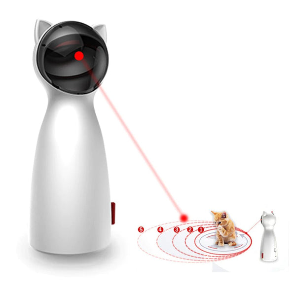 Automatic Cat Toys Interactive Smart Teasing Pet LED Laser Funny Handheld Mode Electronic Pet for All Cats Laserlampje Kat - PETGS