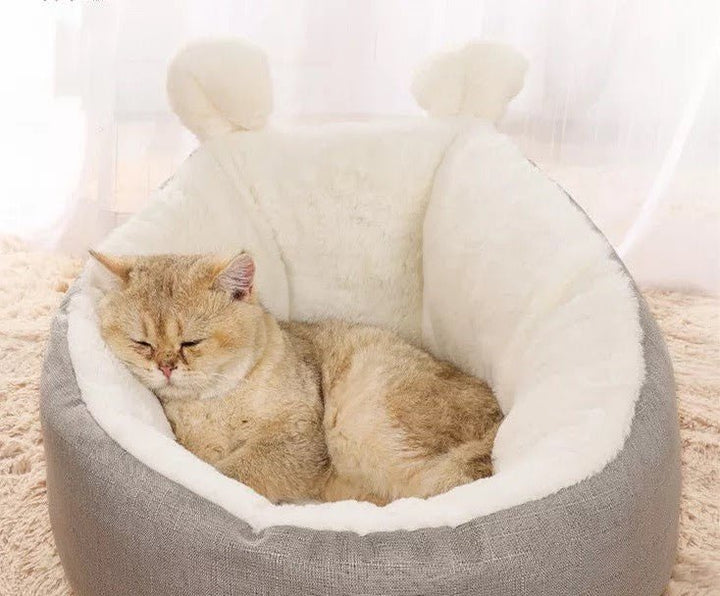 CAT BED SLEEPING BAG (Grey-Medium) - Premium Beds & Blankets from Teal Zeus - Just $51.68! Shop now at PETGS
