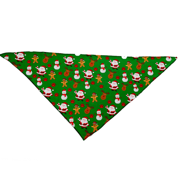 Christmas Festive Green Holiday Tie On Dog Bandana - Premium Leashes, Collars & Petwear from Plum Semele - Just $7.46! Shop now at PETGS