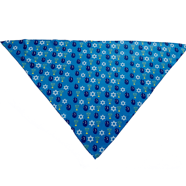 Hanukkah Blue Dreidel Tie On Dog Bandana - Premium Leashes, Collars & Petwear from Plum Semele - Just $7.46! Shop now at PETGS