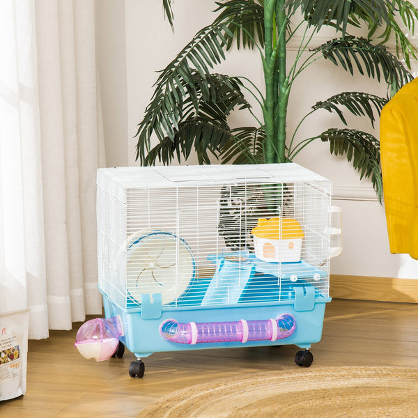 PawHut Hamster Cage, Gerbil Haven, Multi-storey Rodent House, Small - Premium Home & Garden from Taupe Shadow - Just $100.17! Shop now at PETGS