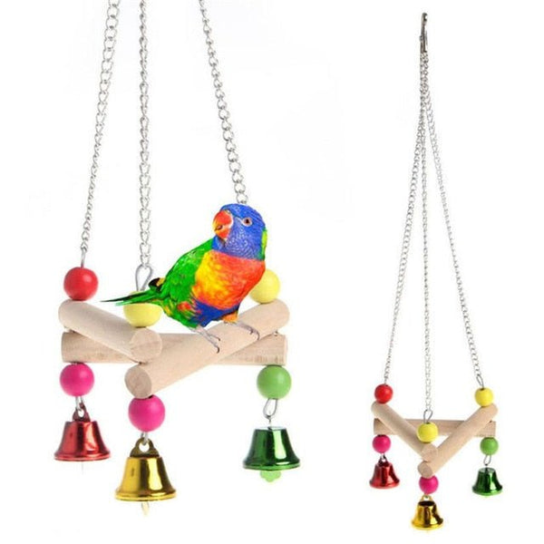 Pet Bird Hanging Swing Toy Birds Cage Pendant Chew - Premium Toys from Plum Coco - Just $6.38! Shop now at PETGS