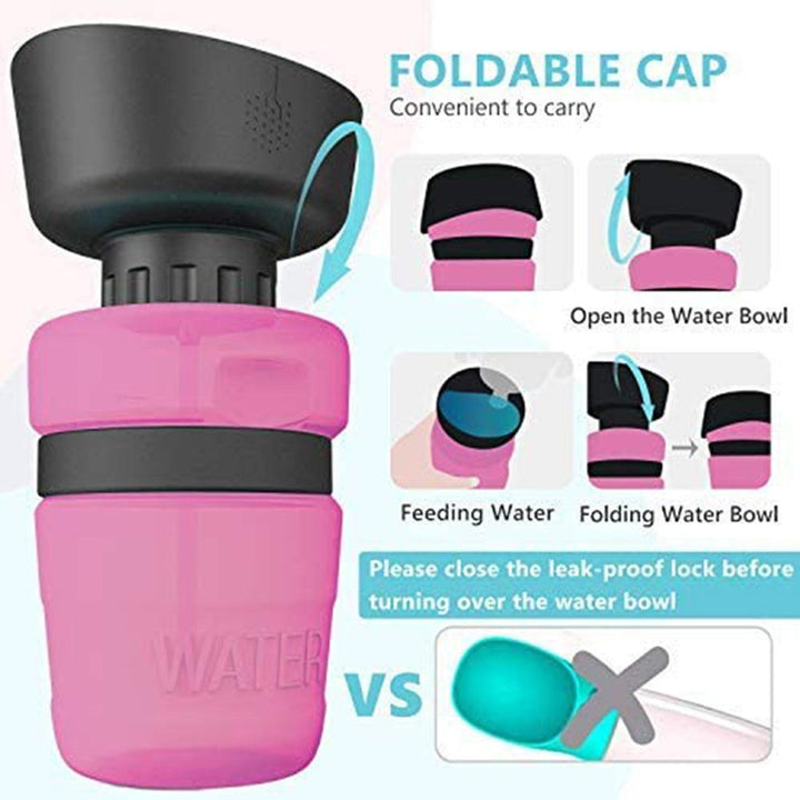 Portable BPA Free Foldable Dog Water Bottle - PETGS