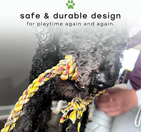 Rerope Barreled Upcycled Fabric Rope Dog Toys - Premium Leashes, Collars & Petwear from Blue Iphigenia - Just $20.07! Shop now at PETGS