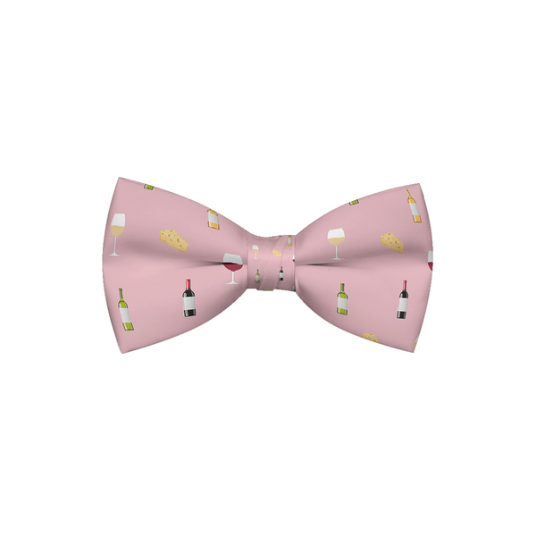 Wine & Cheese Pink Dog Bow Tie - Premium Leashes, Collars & Petwear from Plum Semele - Just $9.33! Shop now at PETGS